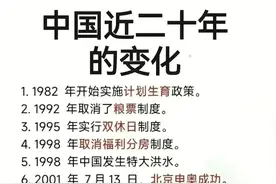 中国近20年的变化，感慨良多！真的是翻天覆地的变化！图片