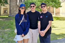 田亮带儿女感受温网为中国球员加油，女儿“森碟”已参加青少年网球赛事目前排名1851位图片