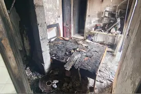 消防安全莫忽视 男子将锂电池带回家中充电引发火灾图片