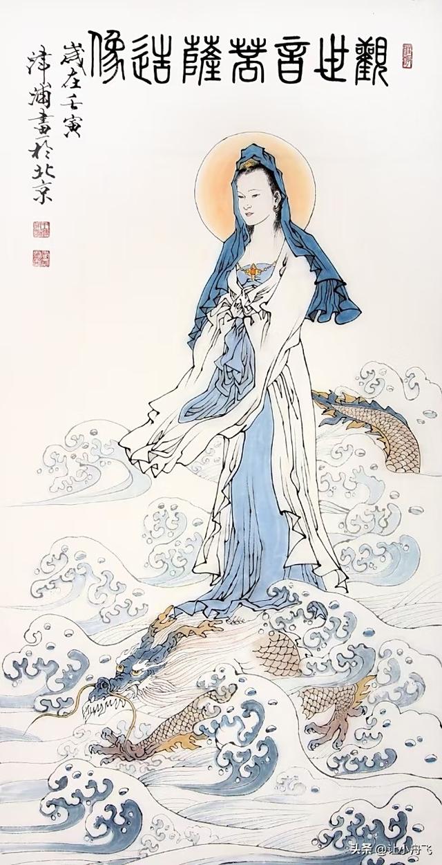 范曾的观音与张大千的观音一对比，你就知道高下了。