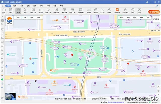 百度地图风格的WGS84地图切片