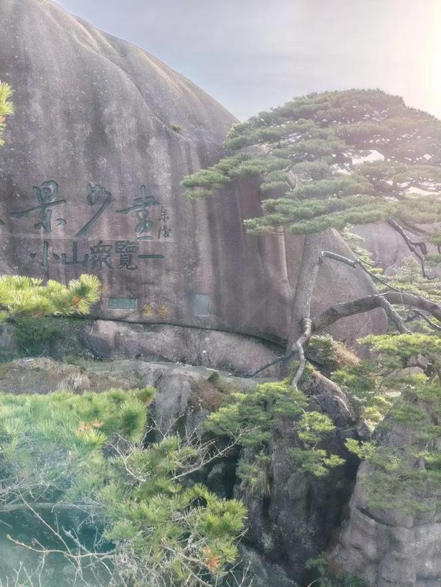 漫步黄山松掩山丛树杪，云隐仙踪徒步蹬道千阶