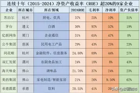 能上巴菲特严选，连续十年净资产收益率超20%，这9家企业赢在哪？图片