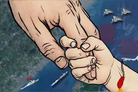 东部战区重磅海报：台岛被我军全面包围，自由女神火焰灼烧图片