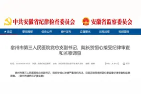 宿州市第三人民医院党总支副书记、院长贺恒心接受审查调查图片