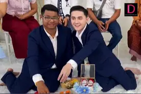 真爱无惧性别！泰国乌汶府男男情侣在“骄傲月”大婚！图片