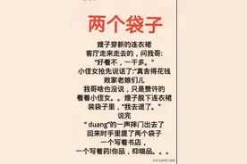 “两个袋子”一文太有内涵了，你细品图片