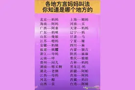 各地方言妈妈的叫法，赶紧收藏，回去换着叫试试，没挨揍的来报名图片