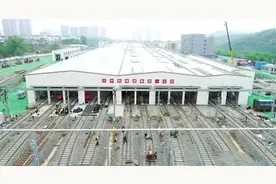 相当于21座足球场！太原地铁1号线西山停车场已“有模有样”图片