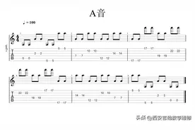如何记住吉他指板上所有的A音图片
