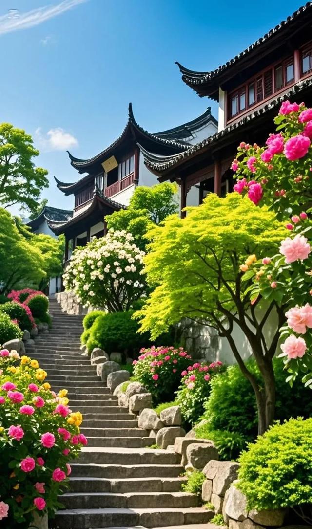 这里的风景美得动人心弦，建筑也有着独特的韵味