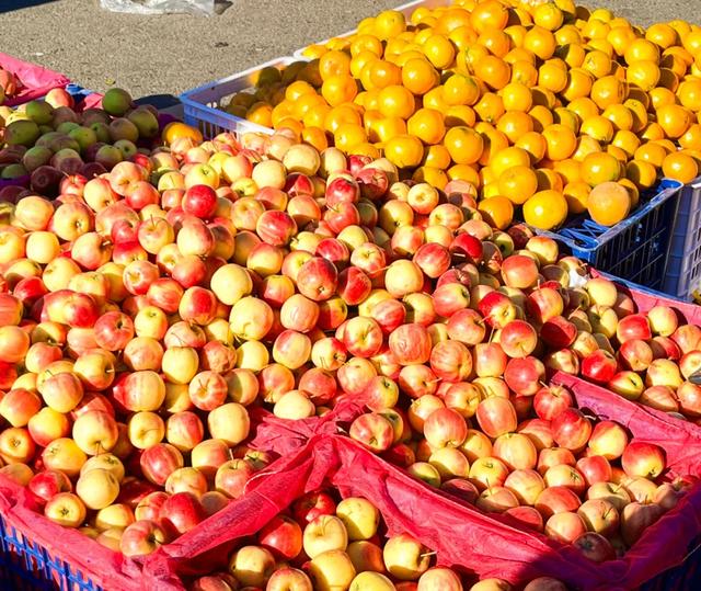 秋色满筐 早市上的色彩交响