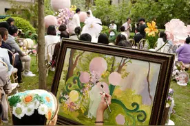 她在婚礼现场作画，帮新娘离世亲人“出席”婚礼图片