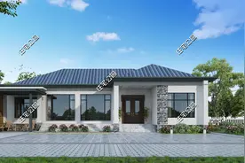 造价20多万，19×15米一层新中式平层小院，拥有8间卧室图片