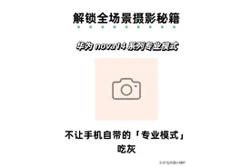 手机隐藏功能大揭秘！华为nova14专业模式这样玩，小白秒变单反党图片