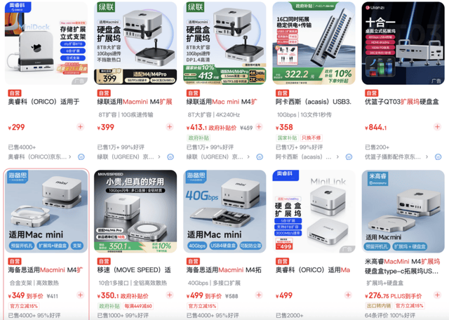 丐版Mac Mini4+ORICO M48PR，去TMD存储比黄金贵