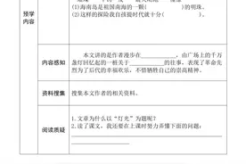 暑假预习必备 六年级上册语文全课预习单图片