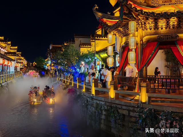 云梦夜未央：楚王城公园楚王天下大舞台、祥云湾灯火里的千年回响