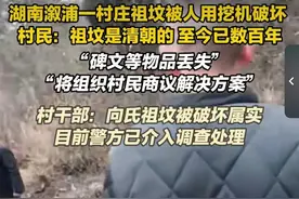 沦陷了！数百年祖坟被挖机破坏？村民爆料：碑文丢失，警方介入图片