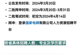 6079人！国家电网2024二批招聘公告解读！3月20日开始报名了图片