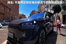 问界M9在意大利遭偷窃，小偷被哨兵模式拍个正着，还是个孕妇图片