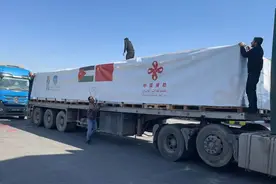 中国向加沙援助6万个食品包！图片