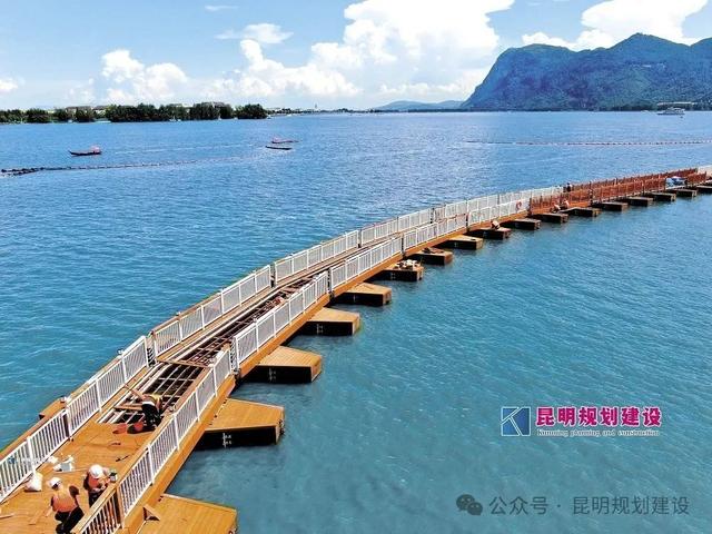 滇池草海第三座浮桥预计9月下旬建成！