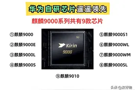 华为自研再次遥遥领先！麒麟9000共有9款芯片，谁的性能最强？图片