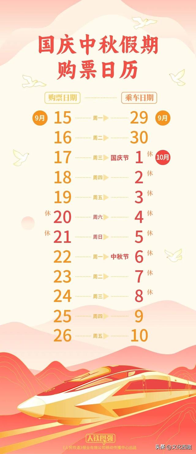 火车票！就在9月15日开售！