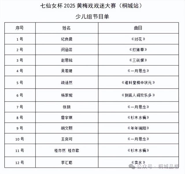 七仙女杯2025黄梅戏戏迷大赛（桐城站）开赛
