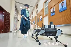 会听话、能导盲，还能识别红绿灯 上海交大研发6足导盲机器狗助力改善视障人士生活图片