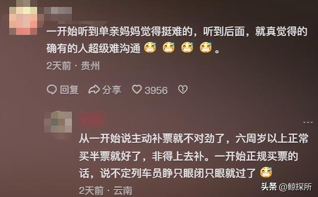 拒补票女子再发声：含泪讲述悲惨身世，不认为有错，人民日报锐评