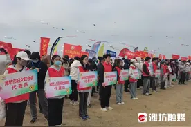 潍坊风筝大赛开赛，千余只风筝上演“空中盛宴”图片