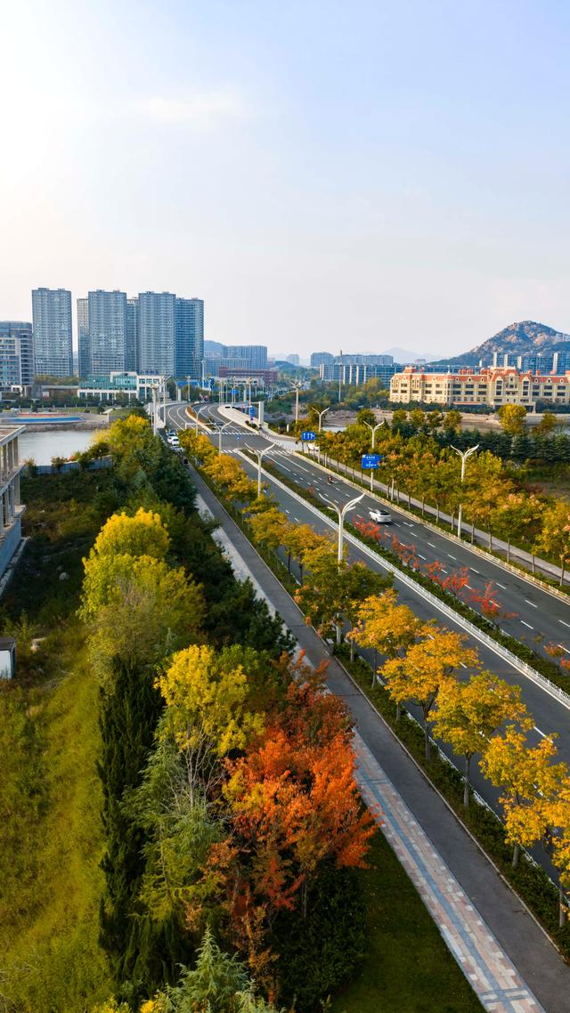 来灵山卫街道赏秋，邂逅星光岛梦幻山海诗画，五彩斑斓美得惊艳