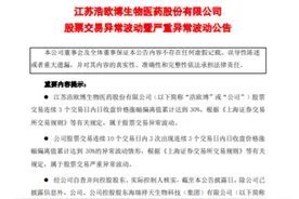 江苏浩欧博发布最新公告：股票交易异常波动暨严重异常波动图片