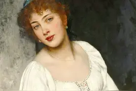 风韵迷人的威尼斯姑娘｜意大利学院派写实人物油画欣赏图片