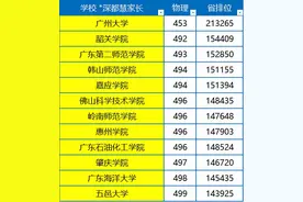118所公办本科高校投档分低于500分（2023年广东物理类）图片