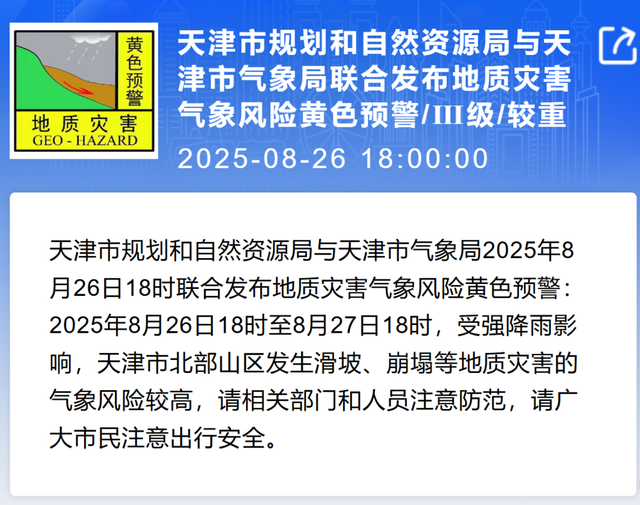 大到暴雨今晚开始！天津：这些景区关闭