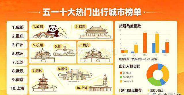 炸锅了！五一首日出行大数据出炉，10大热门城市曝光，您去过吗
