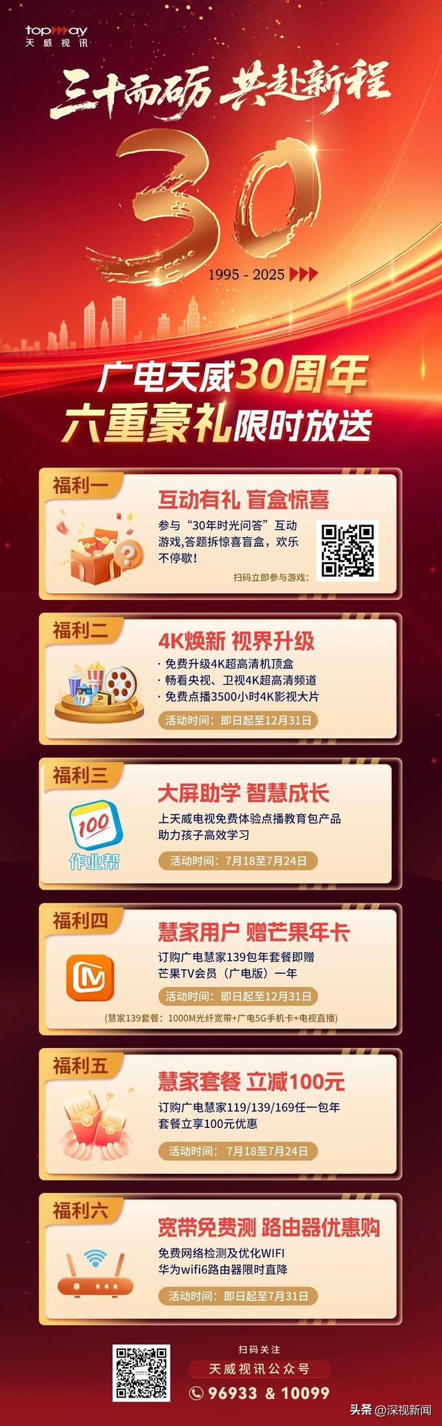 天威视讯30周年，速来get生日好礼！