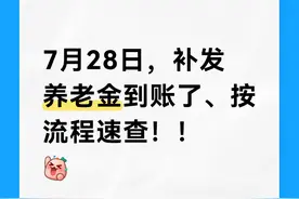 7月28日补发养老金到账！速查流程+3类补发人群，这篇讲透！图片