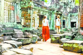 在吴哥窟偶遇“神庙逃亡”图片