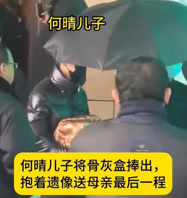 何晴葬礼举行！儿子手捧骨灰，遗像曝光惹泪目，廖京生现身送别