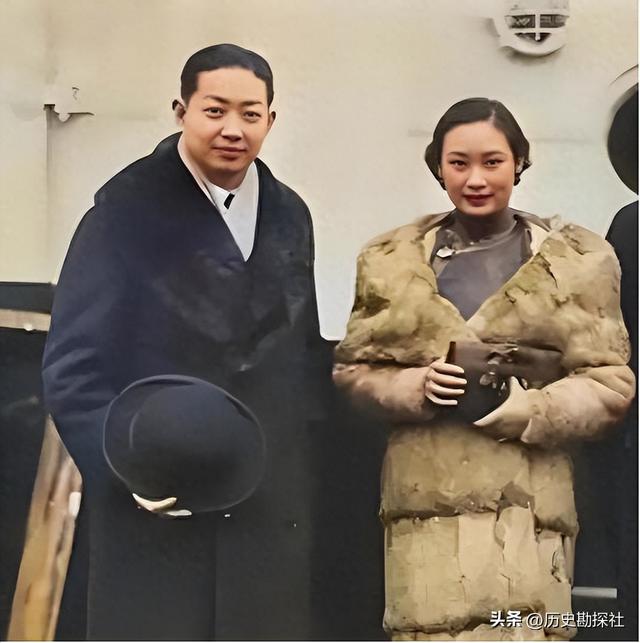戴笠与胡蝶的真实影像，胡蝶美艳摄人心魄，戴笠面容冷峻不怒自威