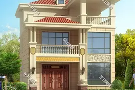 既有露台又有凉亭，这栋小别墅很好看，小面宽做两间，主体30万图片