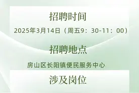 周五等您来！房山区2025年春风行动长阳镇专场招聘会图片