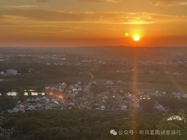 夜骑大美六合，马头山观日落。