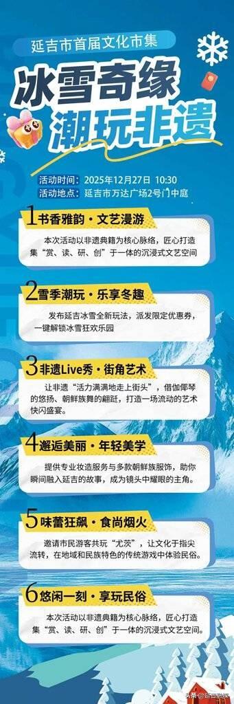 关注！“冰雪奇缘·潮玩非遗”延吉市首届文化市集27日启幕