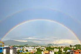 少见“双彩虹”见证桂林好空气图片