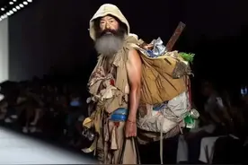 国外一组时装周，乞丐模特队在丅台上走秀，叫人惊掉了下巴图片